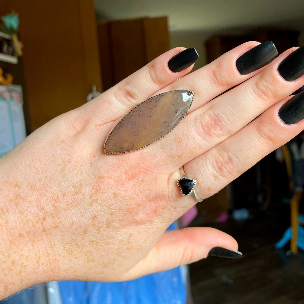 M&S Montana agate sterling silver ring